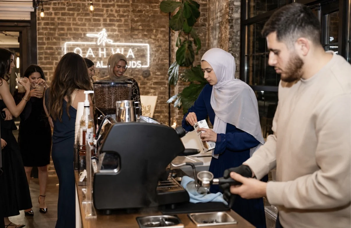 Signature pink refresher prepared by Qahwa Al Quds